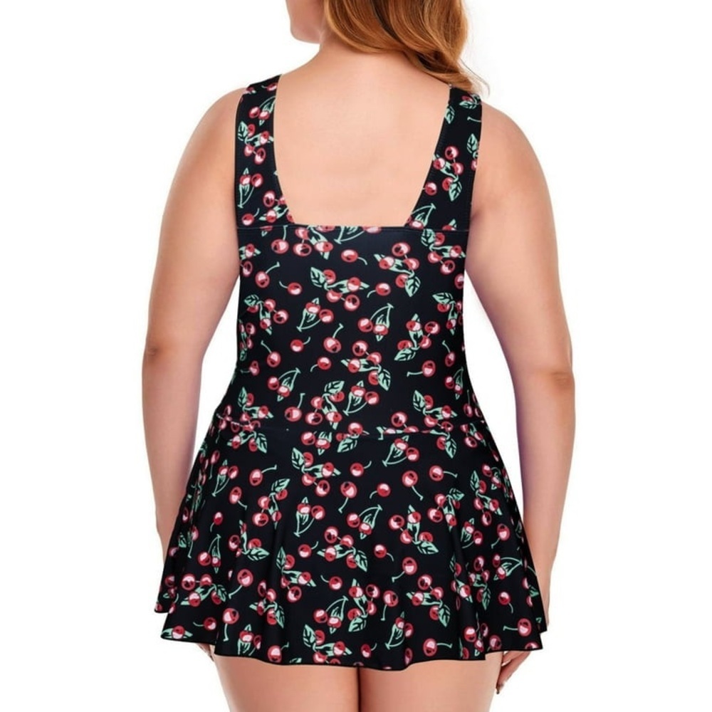 Rivelino plus size swim dress with shorts attached - Picture 3 of 8